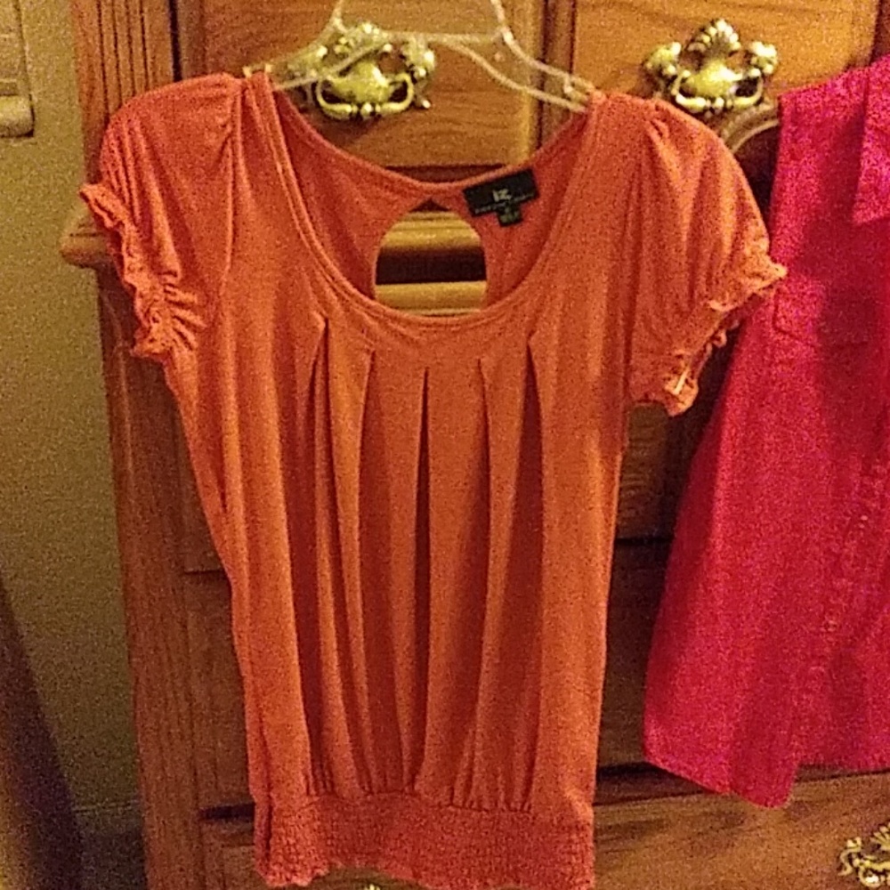 Burnt Orange Top Maroon sleeveless Top